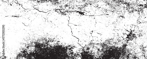 Texture grunge black or white of grunge cracks dust and scratches concrete distress old wall texture vector  grain dot white paper noise texture with distress effect vector illustration pattern backgr