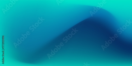 Blue to green smooth transition abdtract background. Mesh presentation. Black space.