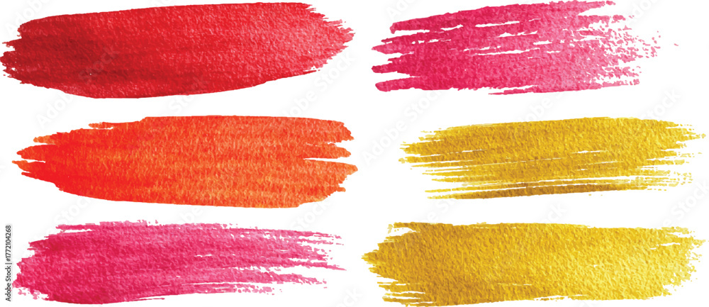Obraz premium Colorful ink stains, abstract paints splashes and wet splats. Watercolor or slime stain vector set. colorful paint splatters vibrant ink