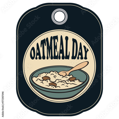National Oatmeal Day label