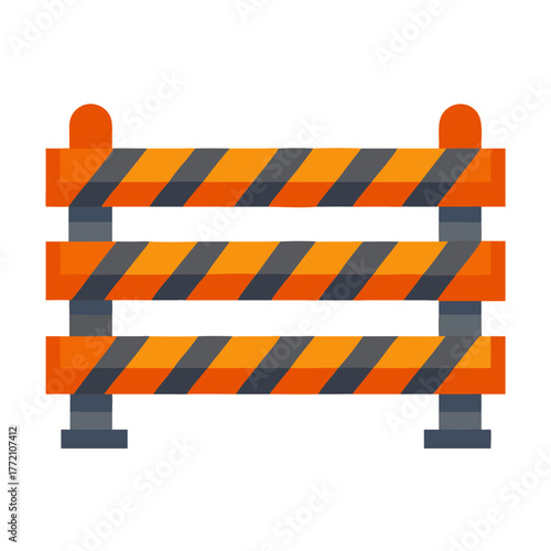 Icon of a barrier indicates construction or road closure