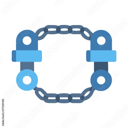 Stylized vector handcuffs illustration on a black background