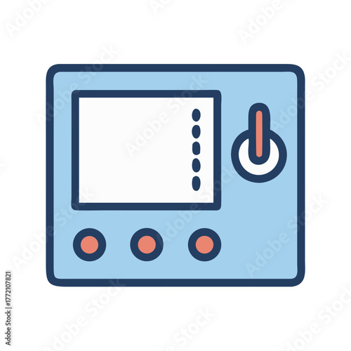 Simple vector illustration of a medical device monitor