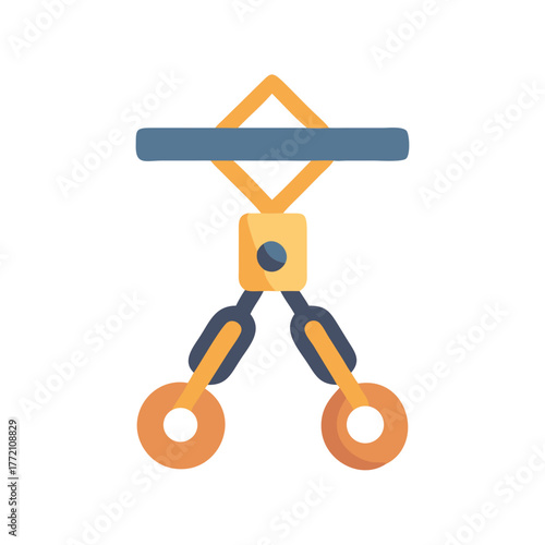 Abstract graphic of an automotive jack on black background