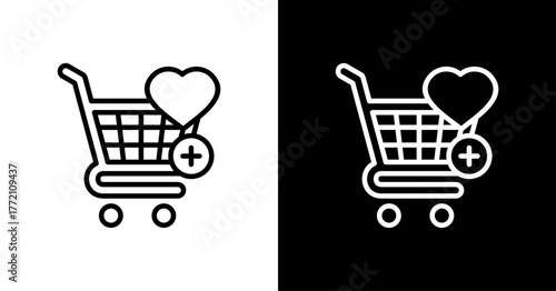 Wishlist White Icon Set Design