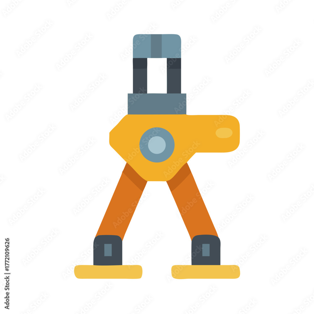 Fototapeta premium Flat graphic of orange and gray jack with black backdrop