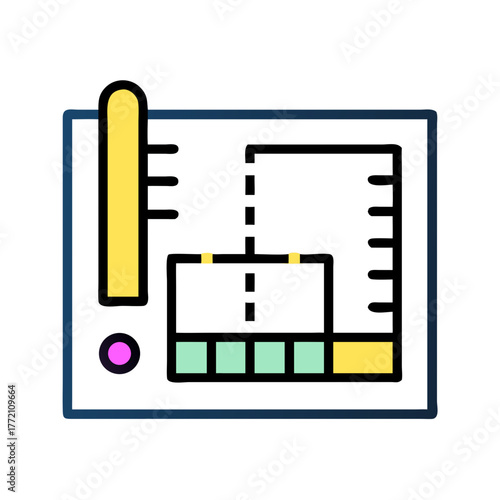 Simple Synthesizer Interface Represented in Flat Icon Style