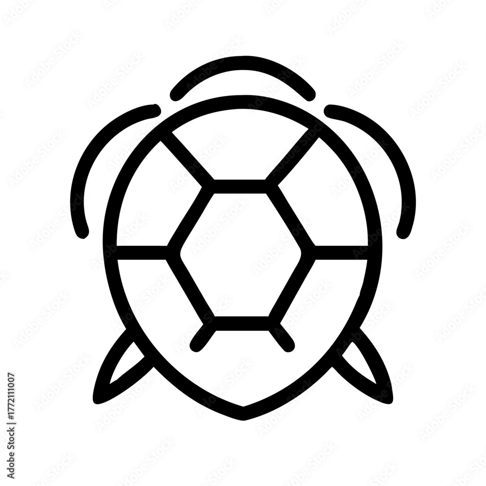 Obraz premium Minimalist turtle illustration with simple design