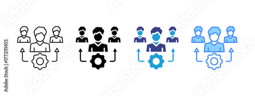 Customer Management   icon set multiple style collection