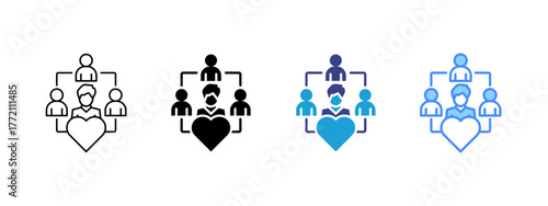 Empathy icon set multiple style collection