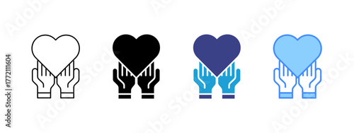 Gratitude  icon set multiple style collection