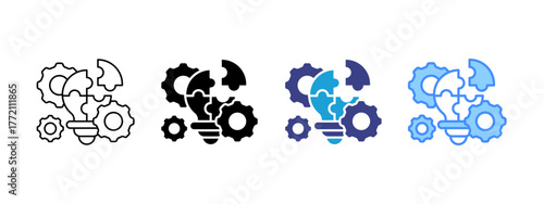 Solution  icon set multiple style collection