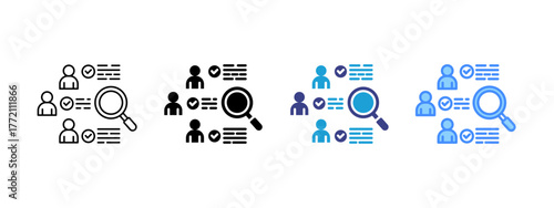 Survey  icon set multiple style collection