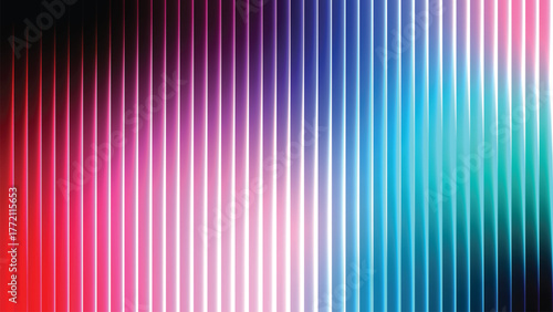 Black Fade Rainbow Neon Vertical Stripes Futuristic Background