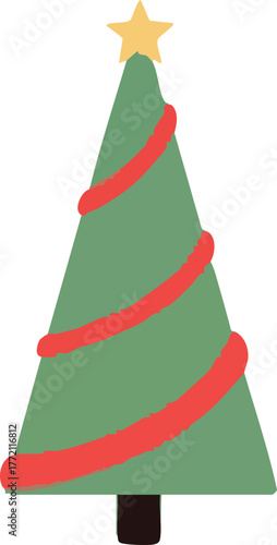Cozy Christmas Tree Vector