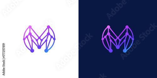 collection of initials m logo design vector illustration Very suitable for use in business consulting and technology companies	