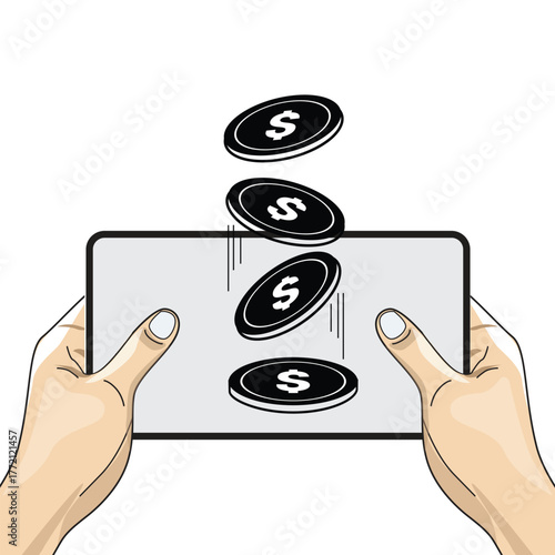 dollar coin icon, dollar coin stack, dollar piggy bank, small change