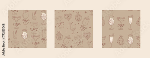Whimsical Cocktail Pattern Collection