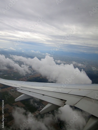 北海道・新千歳空港上空付近からの風景（航空写真）