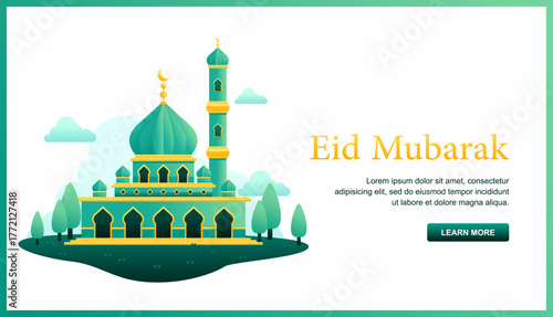 LANDING PAGE DESIGN MOSQUE ILLUSTRATION 6