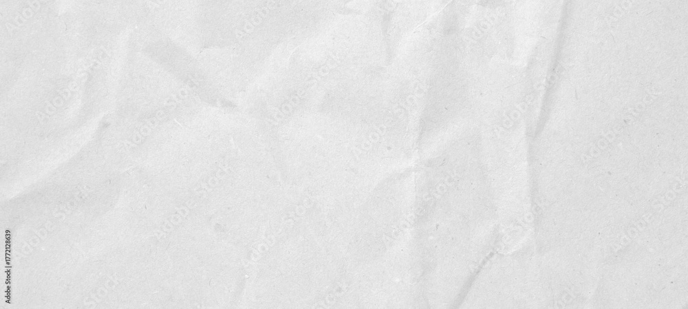 Naklejka premium Abstract white crumpled and creased recycle paper texture background