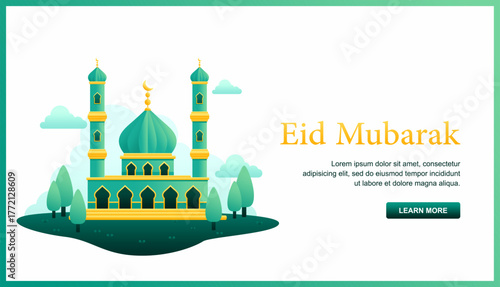 LANDING PAGE DESIGN MOSQUE ILLUSTRATION 5