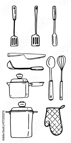 set of kitchen tools