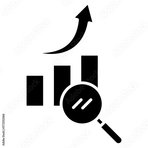 Trend Analysis Glyph Icon