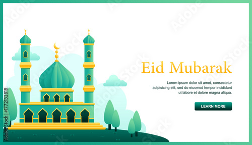 LANDING PAGE DESIGN MOSQUE ILLUSTRATION 9