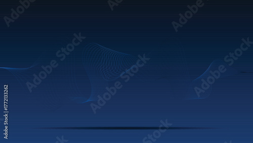 Dark blue abstract background vector design. Modern background with dark blue color. Blue background with fold shape. Suit for banner, backdrop, poster, brochure, presentation, product promotion, etc