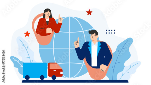 Ethical Business and Fair Trade Flat Vector Illustration