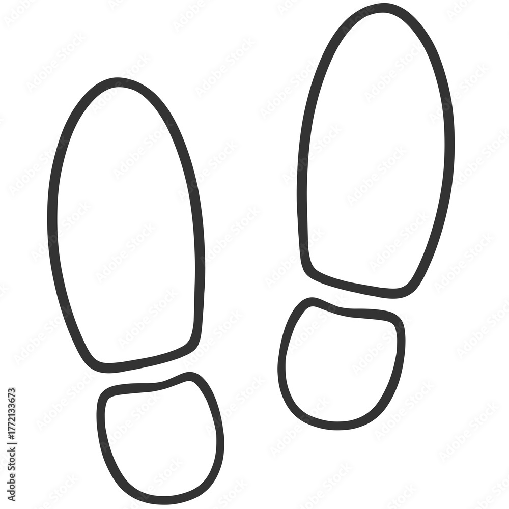 Obraz premium white shoes footstep icon