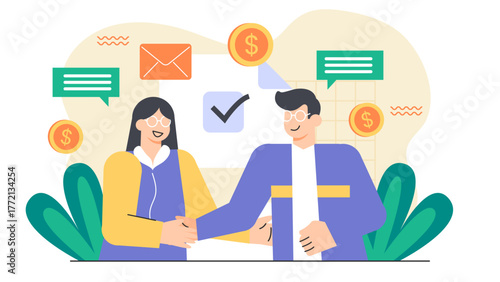 Ethical Business and Fair Trade Flat Vector Illustration