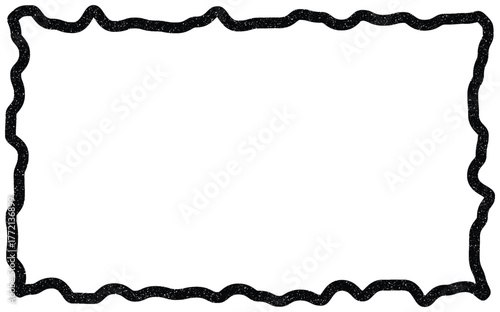 Wavy Border Frame – Abstract Black Outline for Creative Templates and Layouts