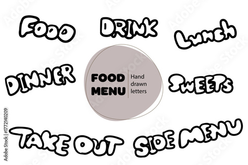 food menu pop tegaki手描き文字