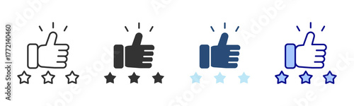 Satisfaction Icon Set. Designed In Multi Style