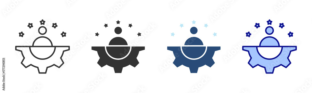 Fototapeta premium Expert Icon Set. Designed In Multi Style