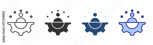 Expert Icon Set. Designed In Multi Style