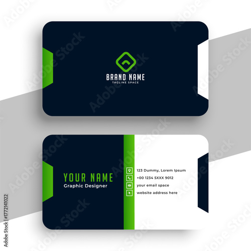 modern style corporate visiting card layout individual contact