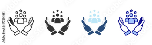 Loyalty Icon Set. Designed In Multi Style