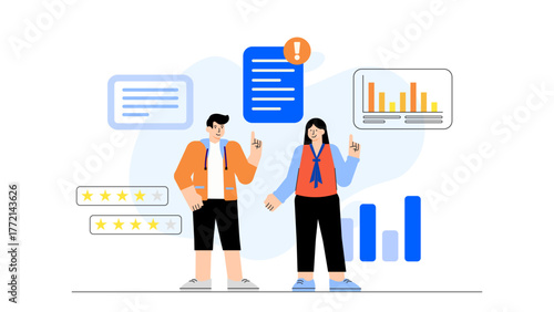 Business Insurance and Risk Protection Flat Vector Illustration