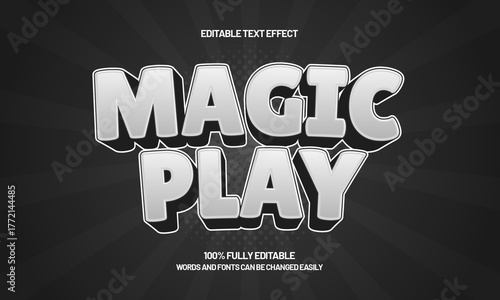 magic play editable bubble text style for kids game title