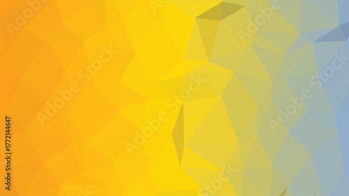 Geometric Gradient Background with Triangular Polygons in Sunny Warm Colors