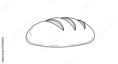 A loaf of bread, showcasing its simple and rustic charm