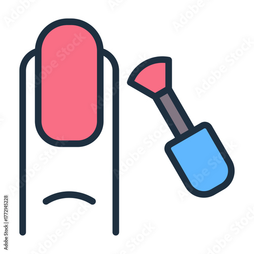 Manicure Icon - Lineal Color