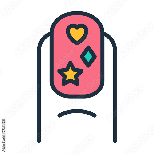 Nail Art Icon - Lineal Color