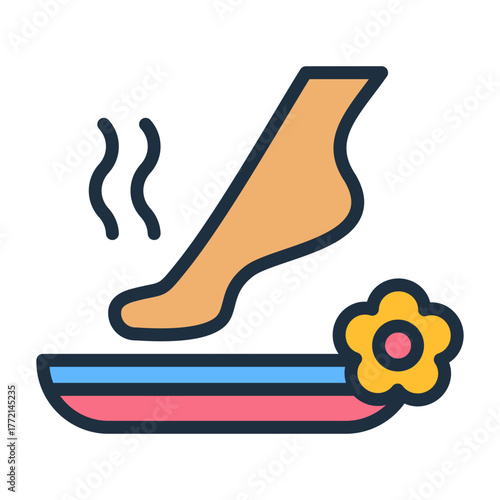 Pedicure Icon - Lineal Color