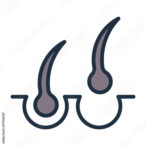 Hair Removal Icon - Lineal Color