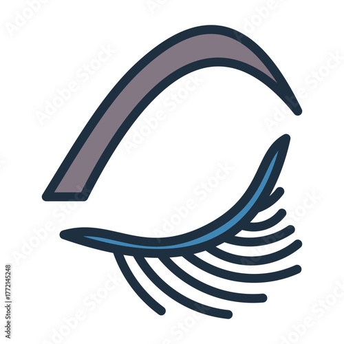 Eyelash Extensions Icon - Lineal Color