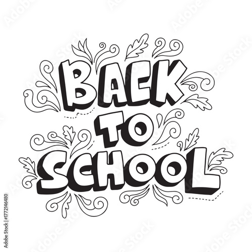 Back to School Doodle Typography Design